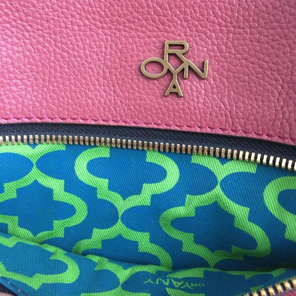 Oryany "Sarah" Pebble Leather Satchel with Braiding Detail, Marsala (Warm Rose) - Picture 9 of 15